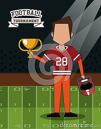 American football superbowl Vector Illustration