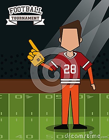 American football superbowl Vector Illustration