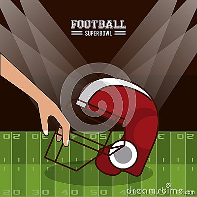 American football superbowl Vector Illustration