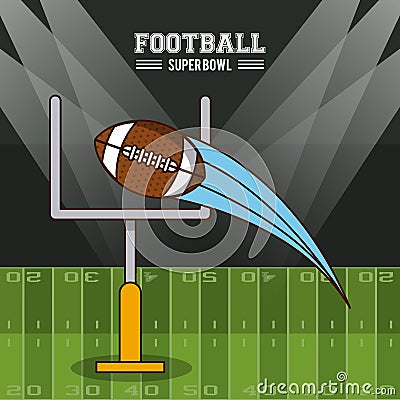 American football superbowl Vector Illustration