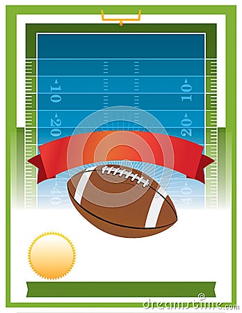 American Football Tailgate Party Flyer Design Vector Illustration