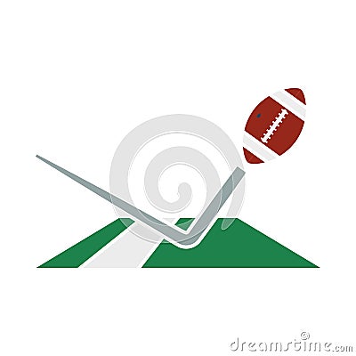 American Football Touchdown Icon Vector Illustration