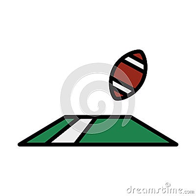 American Football Touchdown Icon Vector Illustration