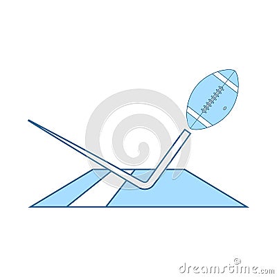 American Football Touchdown Icon Vector Illustration