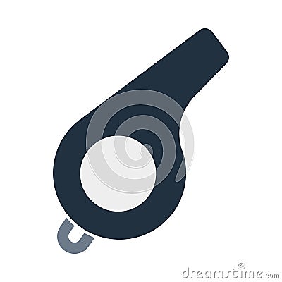 American Football Whistle Icon Vector Illustration