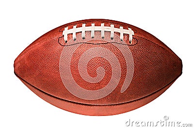 American Football on White Stock Photo