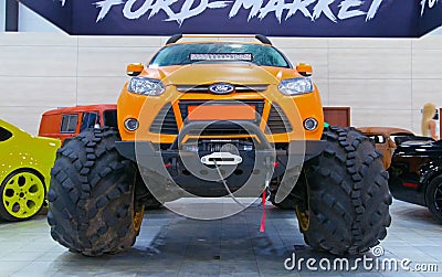 American Ford bigfoot car. Face view Editorial Stock Photo