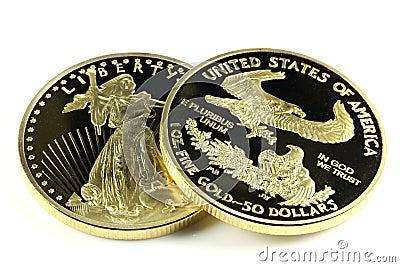 American gold eagle Stock Photo