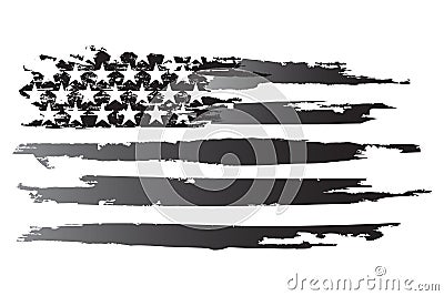 American grayscale Vector Illustration
