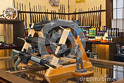 American gun shop interior Editorial Stock Photo