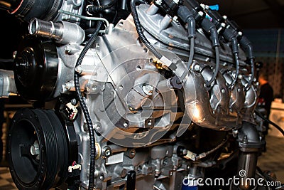 American high performance automobile engine Stock Photo