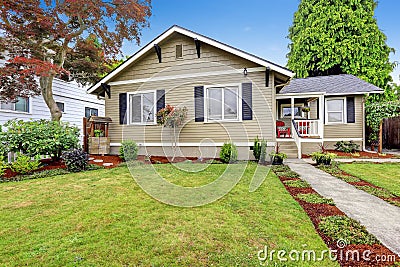 American house exterior with curb appeal Stock Photo