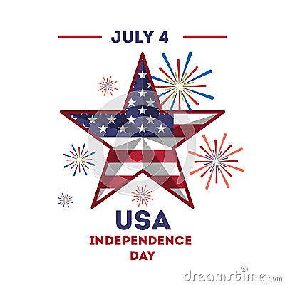 American independance day. Vector Illustration