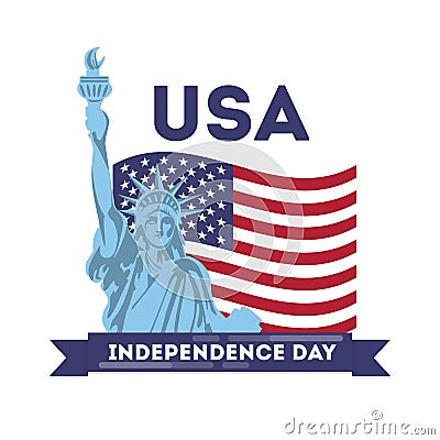 American independance day. Vector Illustration