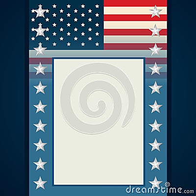 American independence day flyer Vector Illustration