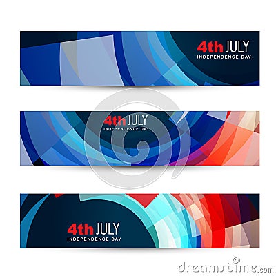 American independence day header Vector Illustration