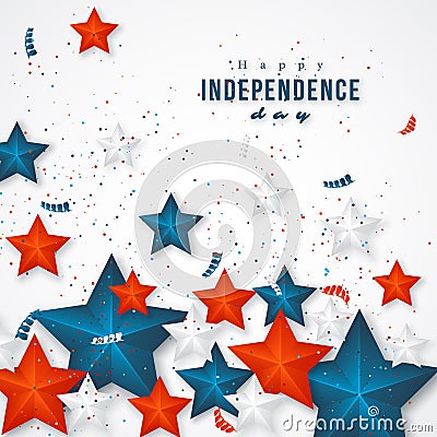 American independence day. Cartoon Illustration