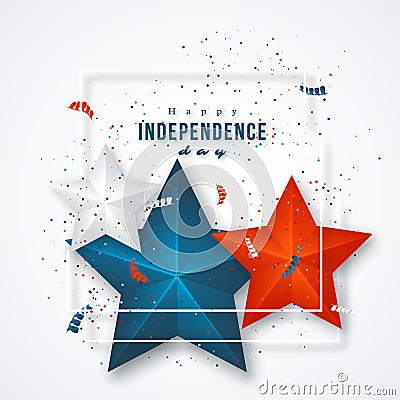 American independence day. Cartoon Illustration