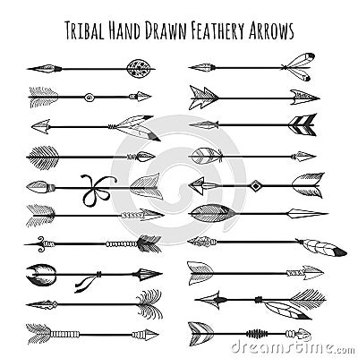 American indian arrow icons Vector Illustration