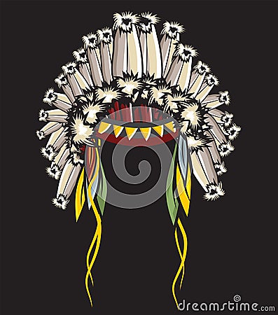 American indian avatar Vector Illustration