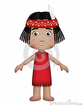 American Indian Girl Stock Photo