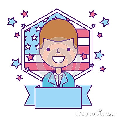 american labor day Cartoon Illustration