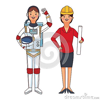 American labor day cartoon Vector Illustration