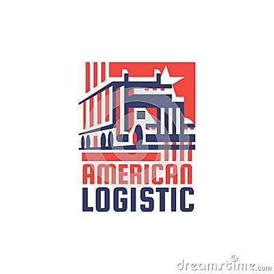 American Logistic Company Logotype. Vector Illustration