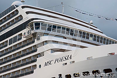 American luxury cruise ship MSC Poesia Editorial Stock Photo