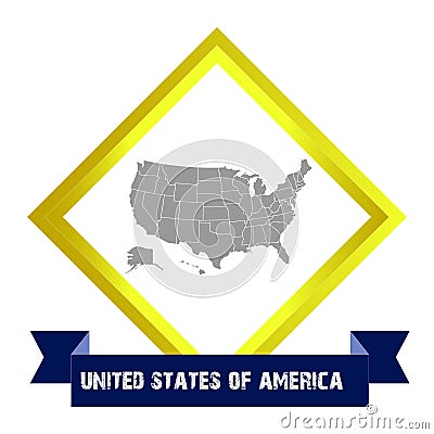 USA, Map of United States Of America, American map Stock Photo
