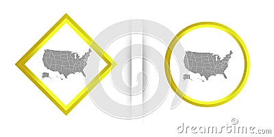 USA, Map of United States Of America. American map Stock Photo