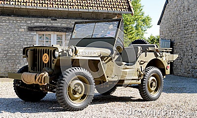 American military jeep vehicle of wwii Editorial Stock Photo