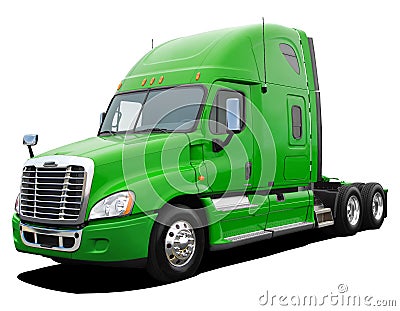 American modern tractor in green. Stock Photo