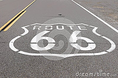 American mother road Route 66 Stock Photo