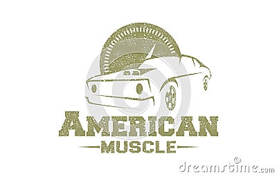 American Muscle Logo Vector Illustration