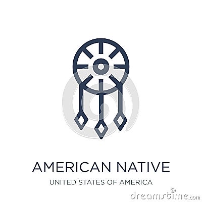 American Native icon. Trendy flat vector American Native icon on Vector Illustration