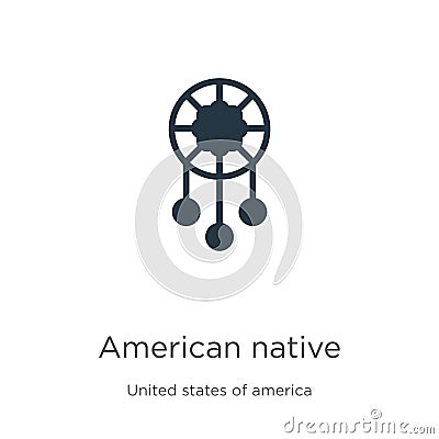 American native icon vector. Trendy flat american native icon from united states of america collection isolated on white Vector Illustration