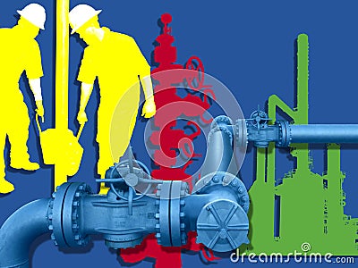 Oil Gas Industry Oilfield Drilling Rig Oil Pump Offshore Technology Background Stock Photo