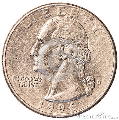 American one quarter coin Stock Photo