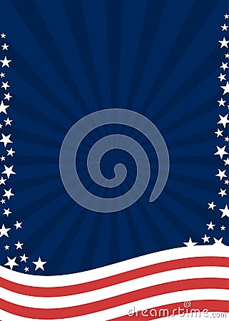 American patriotic poster background Vector Illustration