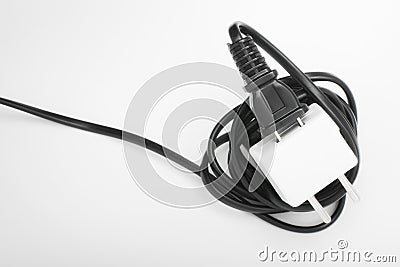 American plug wrapped around adapter Stock Photo