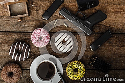 American police officer morning Stock Photo