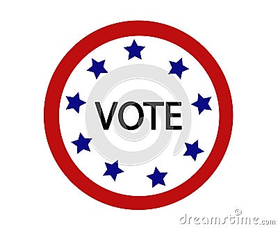 American presidential election badges Vector Illustration