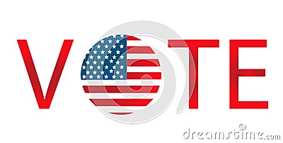 American presidential election badges Vector Illustration