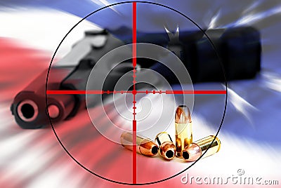 American Right to Bear Arms in Crosshairs Stock Photo