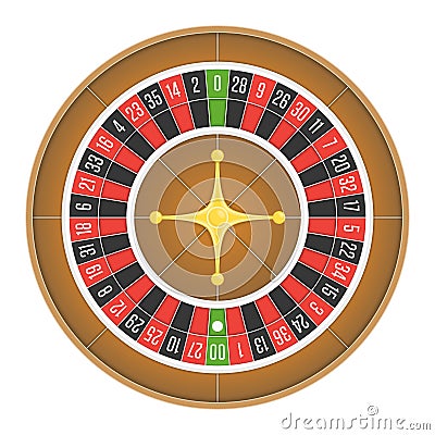 American roulette wheel vector. Vector Illustration