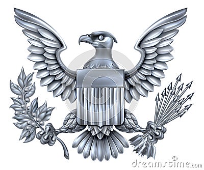 American Silver Eagle Vector Illustration