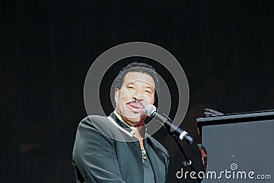 Lionel Richie performing in North Wales Editorial Stock Photo