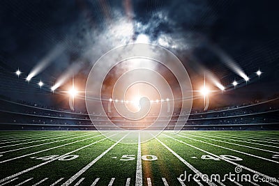 American Soccer Stadium, 3d rendering Stock Photo