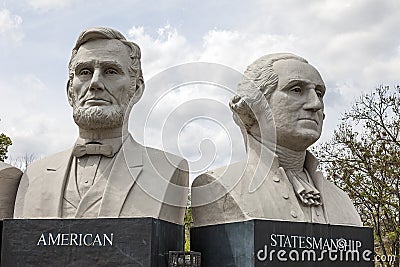 American Statesmanship Park in Houston, Texas Editorial Stock Photo